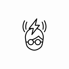 person with headache icon sign vector