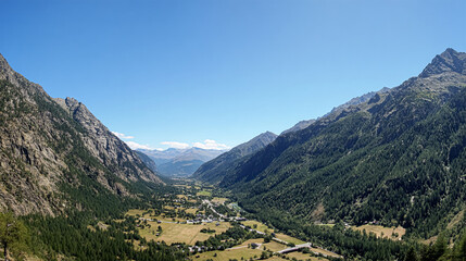 A winding path on a mountain slope. Mountain Alps path