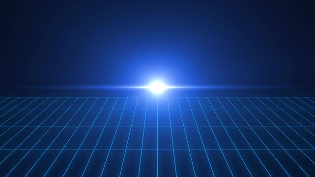 geometric squares grid line and digital sport light
