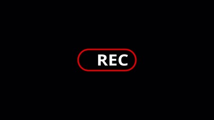 Recording button animation, camera recording sign on a transparent background, Red symbol, button of recording video, broadcasting, voice recorder  in 4k.  - Powered by Adobe