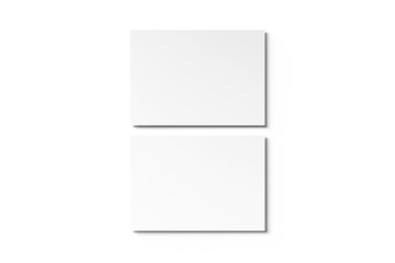 Blank white postcard mockup