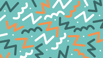 Blue zigzag doodle background