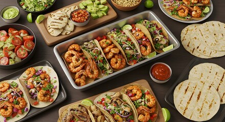 Delicious Shrimp Tacos with Fresh Toppings