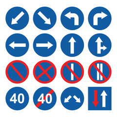 Some traffic sign vector on a white background