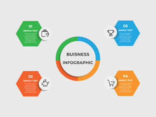 infographic elements data visualization vector design template. Can be used for 4 steps, options, business process, workflow, diagram, flowchart concept, timeline, marketing icons, info graphics.