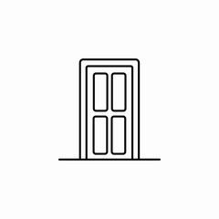 four panel door icon sign vector