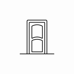 framed room door icon sign vector