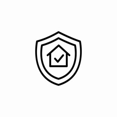 insured house icon sign vector