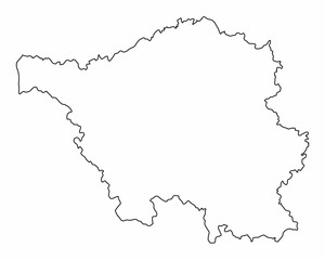 Saarland outline map