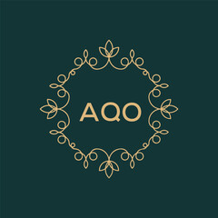 Letter AQO Logo Icon Design