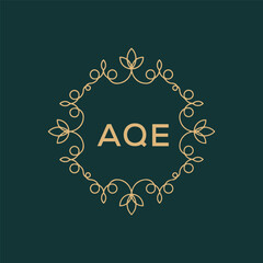 Letter AQE Logo Icon Design