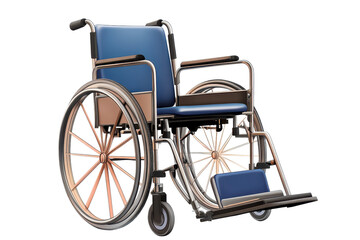 Fototapeta premium Wheelchair design with comfortable seating and supportive armrests on transparent background for accessibility and mobility use