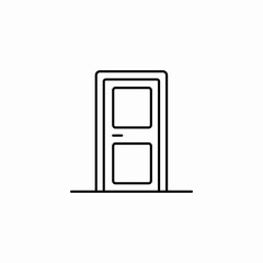 panel door icon sign vector