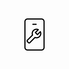 phone maintenance icon sign vector