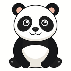 Naklejka premium panda vector image on white background