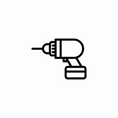power drill icon sign vector