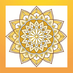 Decorative luxury purple colorful mandala template with arabesque style