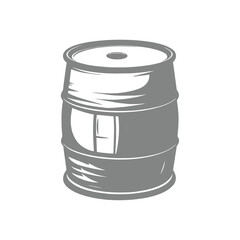Monochrome illustration of an oil drum