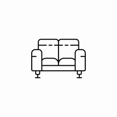 sofa armchair icon sign vector