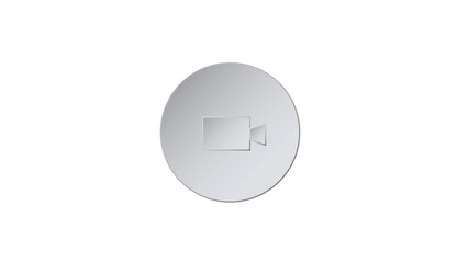 Abstract  circle recorder camera icon logo design,video camera icon on white white background.