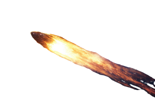 Cosmic comet streaking through the vastness of space, leaving a brilliant trail of light and organic matter during a vibrant and colorful cosmic event in the universe