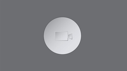 Abstract circle recorder camera icon,Video Camera Icon simple.