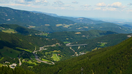 Naklejka premium Blick in die Semmering Region