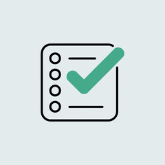 Checklist icon vector illustration,  Checkmark list sign symbol