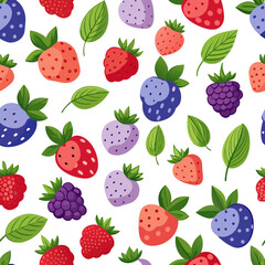 seamless pattern with berries