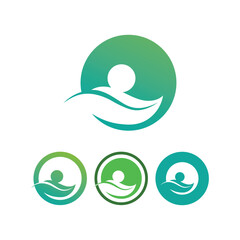 Tree leaf vector logo design, eco-friendly concept.