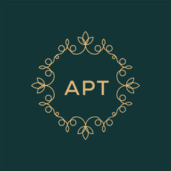 APT logo design vector template