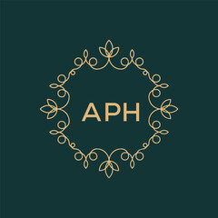 APH logo design vector template