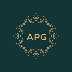 APG logo design vector template