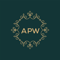 APW logo design vector template