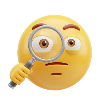 3D-Icon &ndash; Emoji mit Lupe