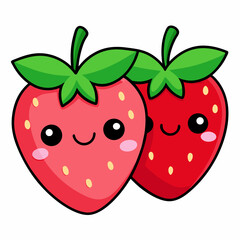 Obraz premium strawberry on white background