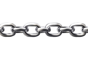 Obraz premium Metal silver chain cut out with isolated background reveals its sleek design and shine perfect for artistic or industrial applications in various contexts