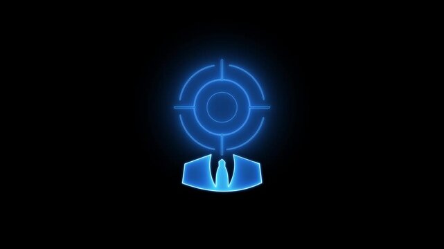 HR and human resources, talent management vector illustration. Blue concept with icons related to work, recruitment, employment, job offer, candidate, applicant interview by recruiter, career a