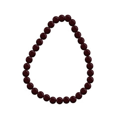 Beaded Bracelet or Prayer Beads Vector Illustration