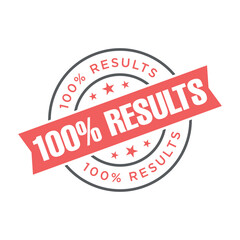100% Results Letter Rubber Stamp Template