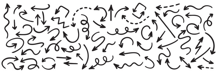 Hand Drawn Arrows Collection vector 