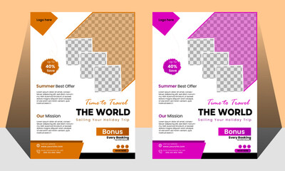 Creative Modern Business Travel Flyer Design , Poster design , Print Design , Adobe, Illustrator, Photoshop , Advertisement , Travel Flyer , Tour, Vacation 