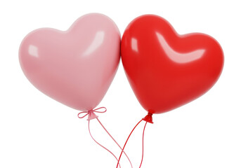 Isolated Two Heart Shaped Balloons