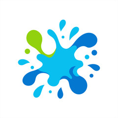 Vector Illustration of Diverse Water Splash Forms on White Background