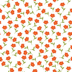 Handdraw stylized flowers. Seamless pattern with floweret illustration.