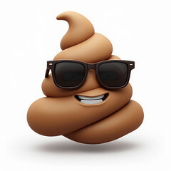 Smiling Poop Emoji — 3D Emoji-Style Icon of a Happy Swirled Poop with a Cute Smile