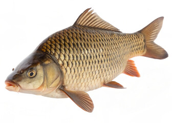 High-resolution PNG image of a carp fish, isolated on a clean white background
