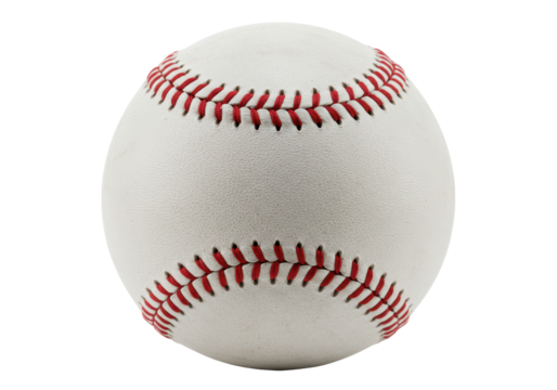 Isolated Baseball with Red Stitches Sport Equipment