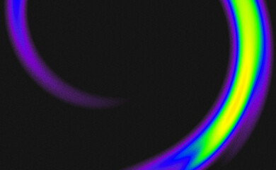 Vibrant rainbow grainy gradient swirl on textured dark background