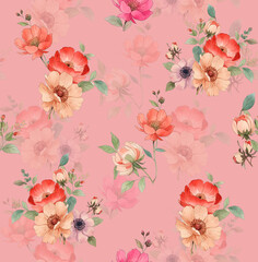 Seamless pattern. Modern and stylish abstract texture.   seamless floral pattern, allover digital design